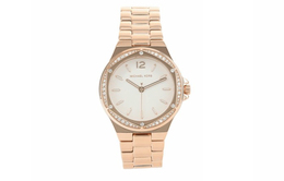 Наручные часы кварцевый механизм стальной браслет 44 мм белый циферблат женские mk1053set Michael Kors