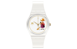 Женские часы Swatch gz711 34 мм белые