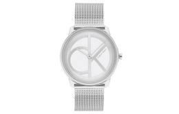 Часы Calvin Klein с кварцевым механизмом на стальном браслете 35 мм белый циферблат женские 25200032