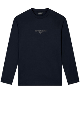 EMPORIO ARMANI: Синий свитшот 