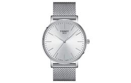 Мужские часы с кварцевым механизмом Tissot, серебристый циферблат, стальной корпус, стальной браслет t143.410.11.011.00
