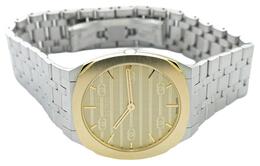 Наручные часы 25H с кварцевым механизмом, браслет из нержавеющей стали, диаметр 34 мм, золотистый циферблат, женские часы Gucci ya163403