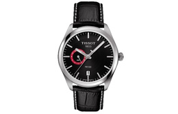 Часы мужские кварцевые PR100 Collection с черным циферблатом 39 мм в корпусе из нержавеющей стали и кожаным ремешком Tissot t101.452.16.051.00