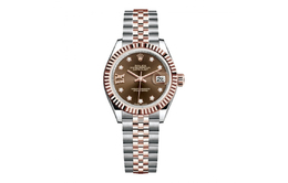 Женская одежда Лог серия Автоматический механизм Женские часы 28 мм Кофейный циферблат Корпус из устричной стали Rolex m279171-0003
