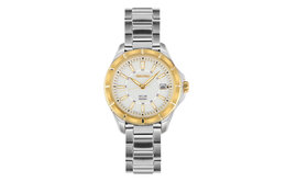 Кварцевые часы Seiko на стальном браслете с белым циферблатом sne084j1