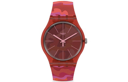 Унисекс красные часы 41 мм suor116 Swatch