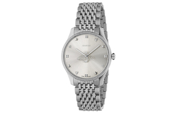 Часы Gucci G Timeless Collection Кварцевый механизм Браслет из нержавеющей стали Белый циферблат Унисекс ya1264153