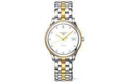 Коллекция военных флагов Автоматический механический механизм Мужские часы 35,5 мм Белый циферблат Longines l4.774.5.27.7