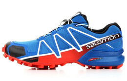 Кроссовки Speedcross 4 для походов мужские с низким верхом, синие/красные Salomon 383132