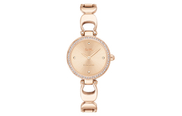 Наручные часы PARK с кварцевым механизмом, стальной браслет, 26 мм, золотой циферблат, женские часы Coach 14503172