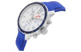 Часы мужские Time Jog Collection с кварцевым механизмом, корпус из нержавеющей стали 42 мм, белый циферблат, ремешок из силикона Tissot t095.449.17.037.00