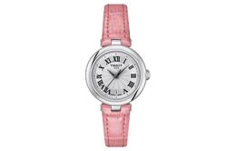 Маленькая коллекция красоты Кварцевый механизм Женские часы 26 мм Серебристый циферблат Корпус из нержавеющей стали Кожаный ремешок Tissot t126.010.16.013.01