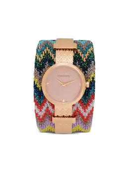Наручные часы 36 мм с узором зигзаг Missoni, золотой 29354909 | золотистый