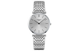 Часы Jialan Collection с кварцевым механизмом унисекс 36 мм серебристый циферблат корпус из нержавеющей стали браслет из нержавеющей стали Longines l4.755.4.72.6