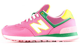 Кроссовки женские NB 574 с низким верхом розового цвета New Balance wl574pah