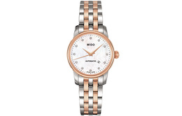 Mido Часы Women's Baroncelli Watch, White Dial Two-Tone Gold Band m7600.9.69.1 | white dial two-tone gold band