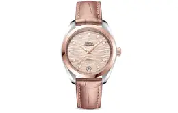 Omega Часы AQUA TERRA 150 Meters Automatic Mechanical Movement Women's Watch Watch 34mm Pink Watch Dial Stainless Steel Case 220.23.34.20.59.001