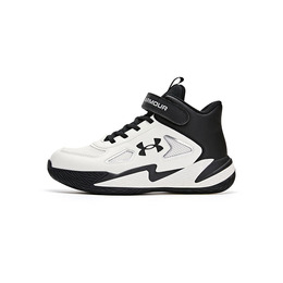 Детские баскетбольные кроссовки унисекс Under Armour, белый/черный 2441207 | white/black