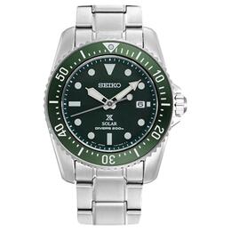 Seiko Часы Prospe Collection Solar Movement Stainless Steel Strap Watch Men's Watch Green Dial, Official Warranty sne583p1 | official warranty