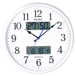 Seiko Часы Sweeping Seconds Movement Polyester Shell Wall Clock Unisex White qhb201w