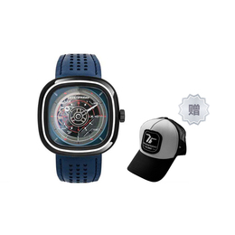 Sevenfriday Часы Automatic Mechanical Movement Unisex Watch Blue Dial, T3/01 Blue+Biker Hat t3/01蓝 | t3/01 blue+biker hat