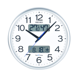 Seiko Часы Sweeping Seconds Movement Plastic Wall Clock Unisex White qhb201s