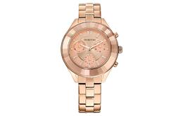 Swarovski Часы Octea Lu Collection Wrist Watch Quartz Movement Metal Strap 37mm Gold Dial Women's Watch 5610469