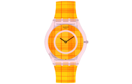 Swatch Часы Unisex 34mm Yellow Watch SS08Z105, Yellow ss08z105 | yellow
