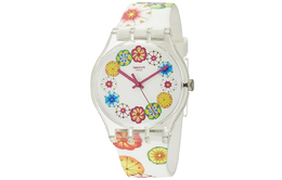 Swatch Часы Unisex 41mm White Watch suok127