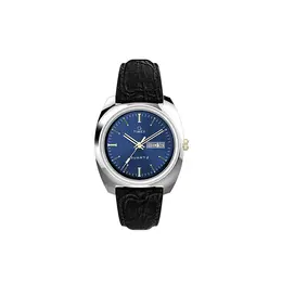 Timex Часы Q Series Wrist Watch Quartz Movement Leather Strap Blue Dial Men's Watch, Blue tw2w44800 | blue