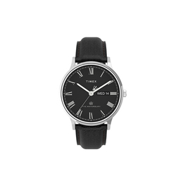Timex Часы WATERBURY Collection Wrist Watch Quartz Movement Leather Strap 40mm Black Dial Men's Watch TW2U88600, Black tw2u88600 | black