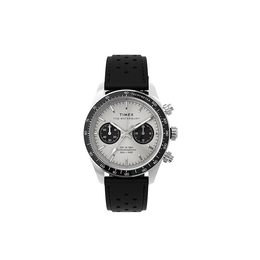 Timex Часы WATERBURY Collection Wrist Watch Quartz Movement Genuine Leather Strap Silver Dial Men's Watch tw2y19300