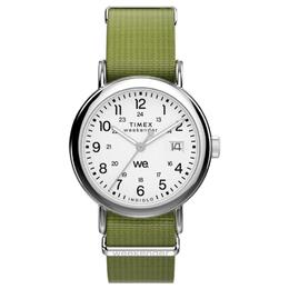 Timex Часы Weekender Collection Wrist Watch Quartz Movement Fabric Strap 37mm White Dial Women's Watch, White Dial tw2w85600 | white dial