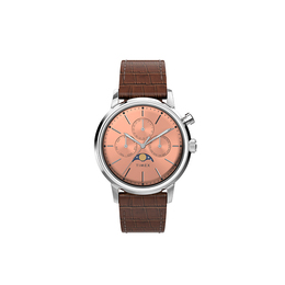 Timex Часы Wrist Watch Quartz Movement Leather Strap 40mm Beige Watch Dial Men's Watch, Nude tw2w51100 | nude