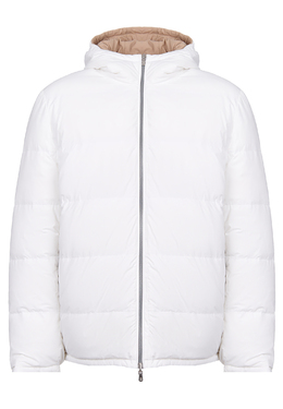 BRUNELLO CUCINELLI: Белый пуховик 