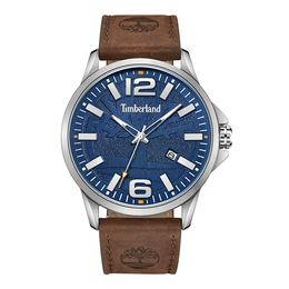Timberland Часы Bernardston Collection Wrist Watch Quartz Movement Leather Watch Bands 45mm Blue Dial Men's Watch tdwgb0011601