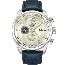Timberland Часы Henniker II Collection Wrist Watch Quartz Movement Leather Strap Beige Watch Dial Men's Watch, Ecru (TDWGF2201105) tdwgf2201105 | ecru (tdwgf2201105)