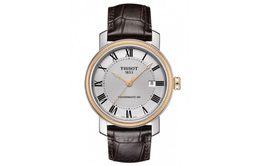 Tissot Часы Harbor Series Mechanical Movement Men's Watch Watch 40mm Silver Dial Stainless Steel Case Leather Strap, Silver Dial t097.407.26.033.00 | silver dial