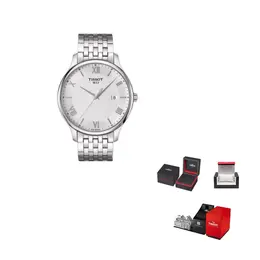 Tissot Часы Junya Collection Quartz Movement Men's Watch Watch 42mm Silver Dial Stainless Steel Case t063.610.11.038.00-银色