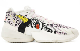 Баскетбольные кроссовки DON Issue #1 унисекс с низким верхом белого/серого/синего/розового цвета Adidas hr1783(team肆-日式船若面具t) | white