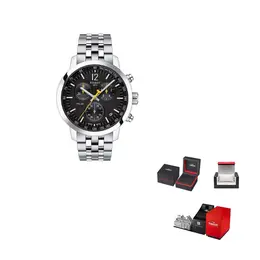 Tissot Часы Quartz Movement Men's Watch Watch 42mm Black Dial Stainless Steel Case Steel Strap, Black Dial t114.417.11.057.00 | black dial