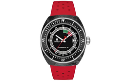 Tissot Часы Sideral Automatic Mechanical Movement Men's Watch Watch 41mm Black Dial Stainless Steel Case Rubber Strap t145.407.97.057.02