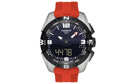 Tissot Часы T TOUCH Collection Quartz Movement Men's Watch Watch 45mm Black Dial Stainless Steel Case Silicone Strap, Black Dial t091.420.47.057.03 | black dial