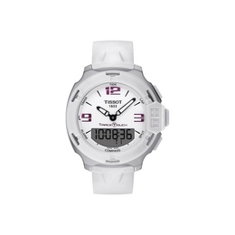 Tissot Часы Race Collection Quartz Movement Men's Watch Watch 42.15mm White Dial Stainless Steel Case Rubber Strap, White Dial t081.420.17.017.00 | white dial