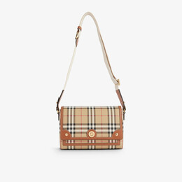 Сумка через плечо из тканой смеси с принтом в клетку и клапаном спереди Burberry, коричневый r04314079 | briar brown