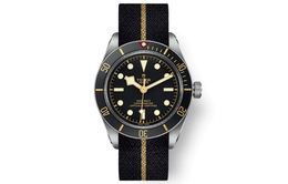 Tudor Часы BLACK BAY Collection Automatic Mechanical Movement Men's Watch 39mm Black Dial Steel Watch Case Fabric Strap, Black m79030n-0003 | black