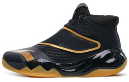 Баскетбольные кроссовки KT6 мужские высокие черные/золотые Anta 112131101-2