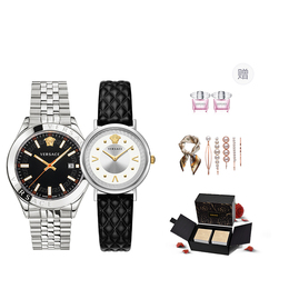 Versace Часы Wrist Watch Quartz Movement White Dial Unisex Limited Fortune Box+Silk Scarf+ Perfume ve6a00123+ve6c00123
