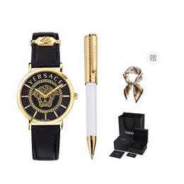 Versace Часы New Lady 35mm, Small Black Watch+Signature Pen vbp010017+vrs700723 | small black watch+signature pen