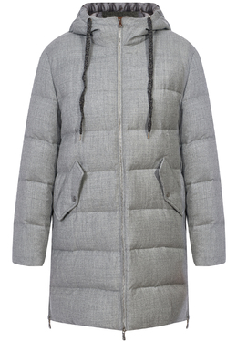 ELEVENTY: Серый пуховик 